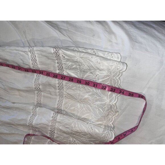 Abercrombie & Fitch White Lace Embroidered Sleeveless Pullover Women's Dress Siz - Picture 6 of 8